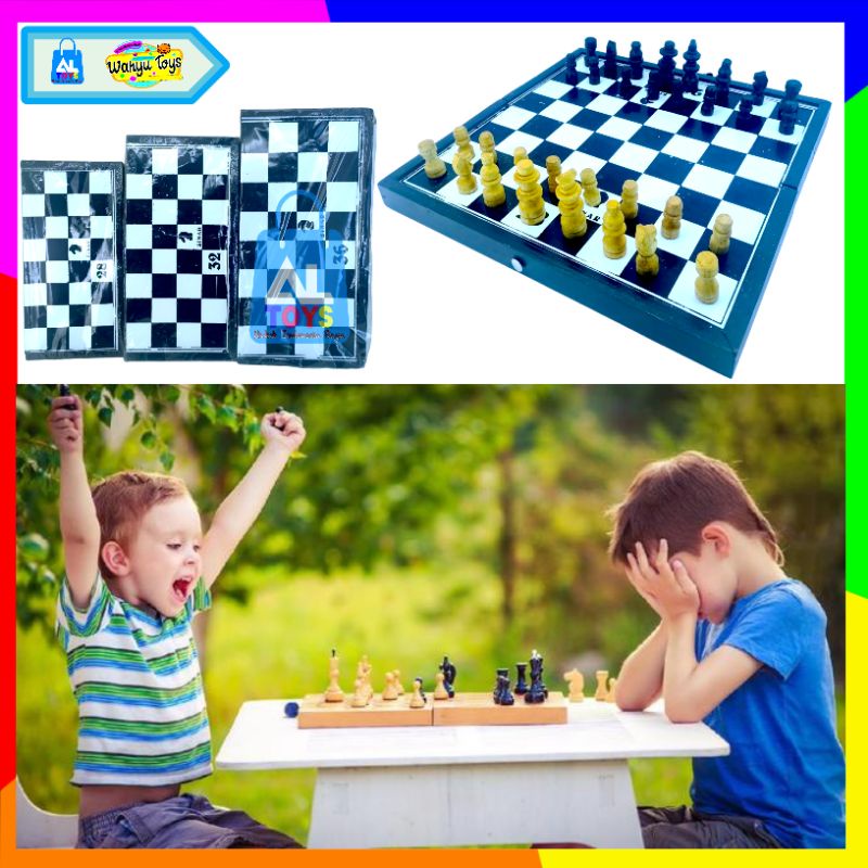 MAINAN ANAK DAN DEWASA PERMAINAN GAME CATUR KAYU MAINAN MENGASAH OTAK DAN STRATEGI MAINAN ANAK-ANAK 