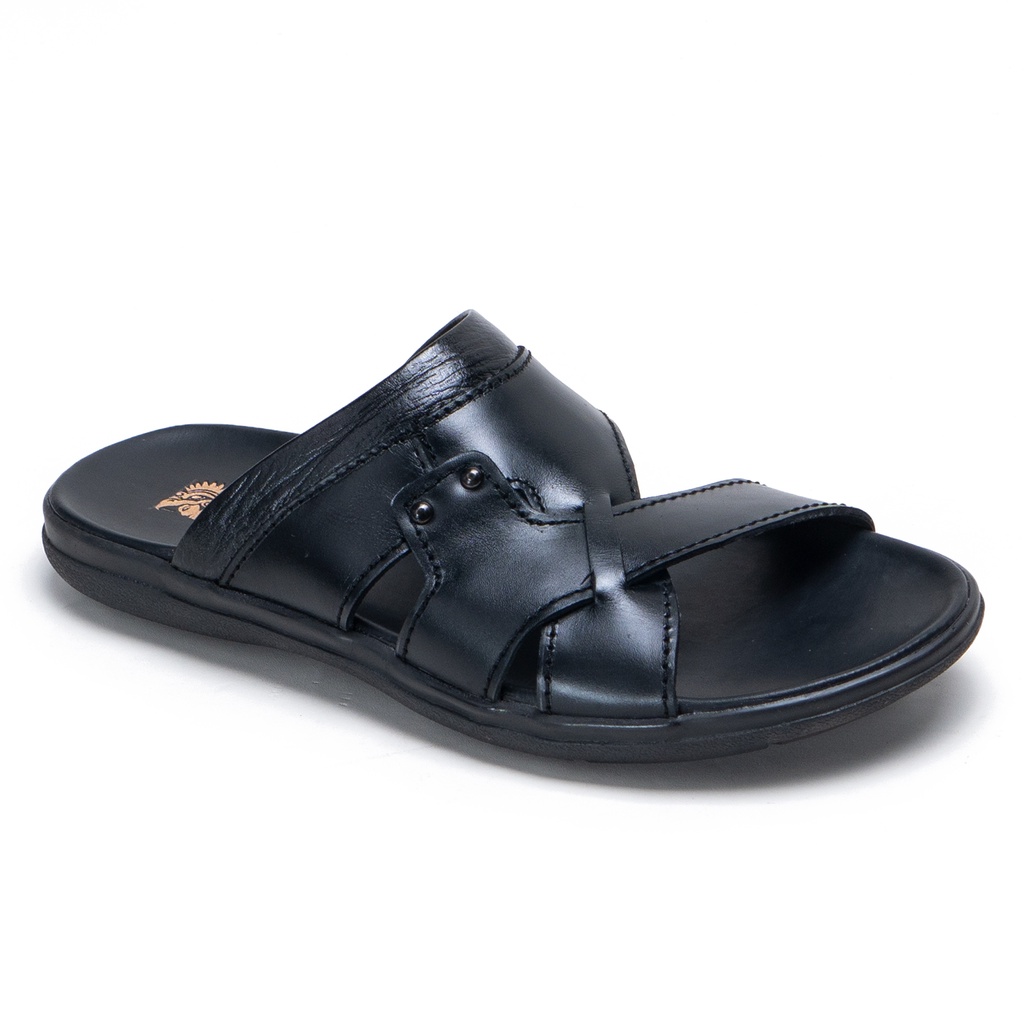 Sendal Pria Casual Slop Kekinian Sandal Slide Kulit Asli Original Fordza S444