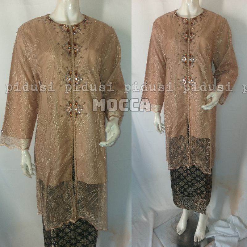 SET KEBAYA KARTINI TULLE MUTIARA BORDIR