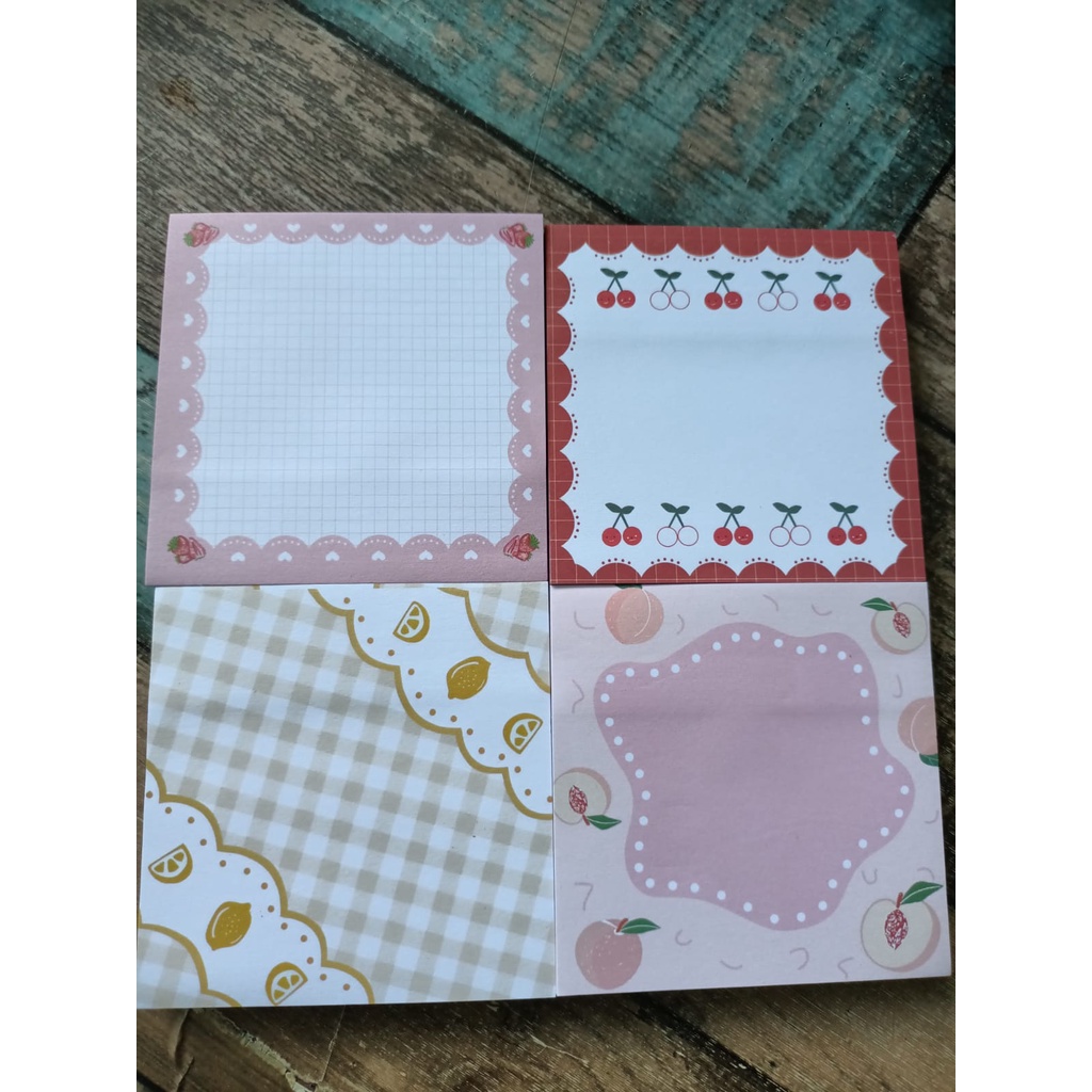 

H 839 Note Memo 8X8CM Notepad Mini Lucu Kertas Memo Karakter Stationary Sticky Notes Memo Animal Memo Note