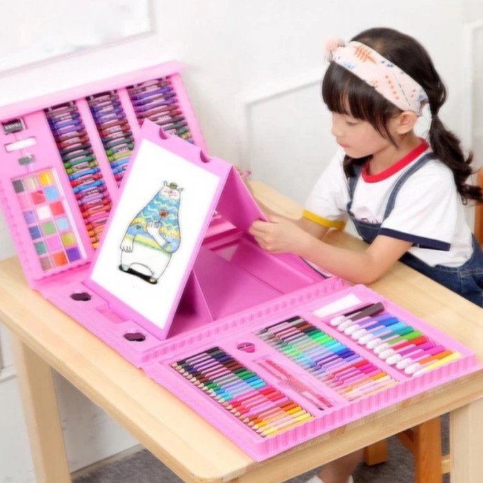 

DISKON/ alat mewarnai set alat menggambar anak art 208 mega art drawing