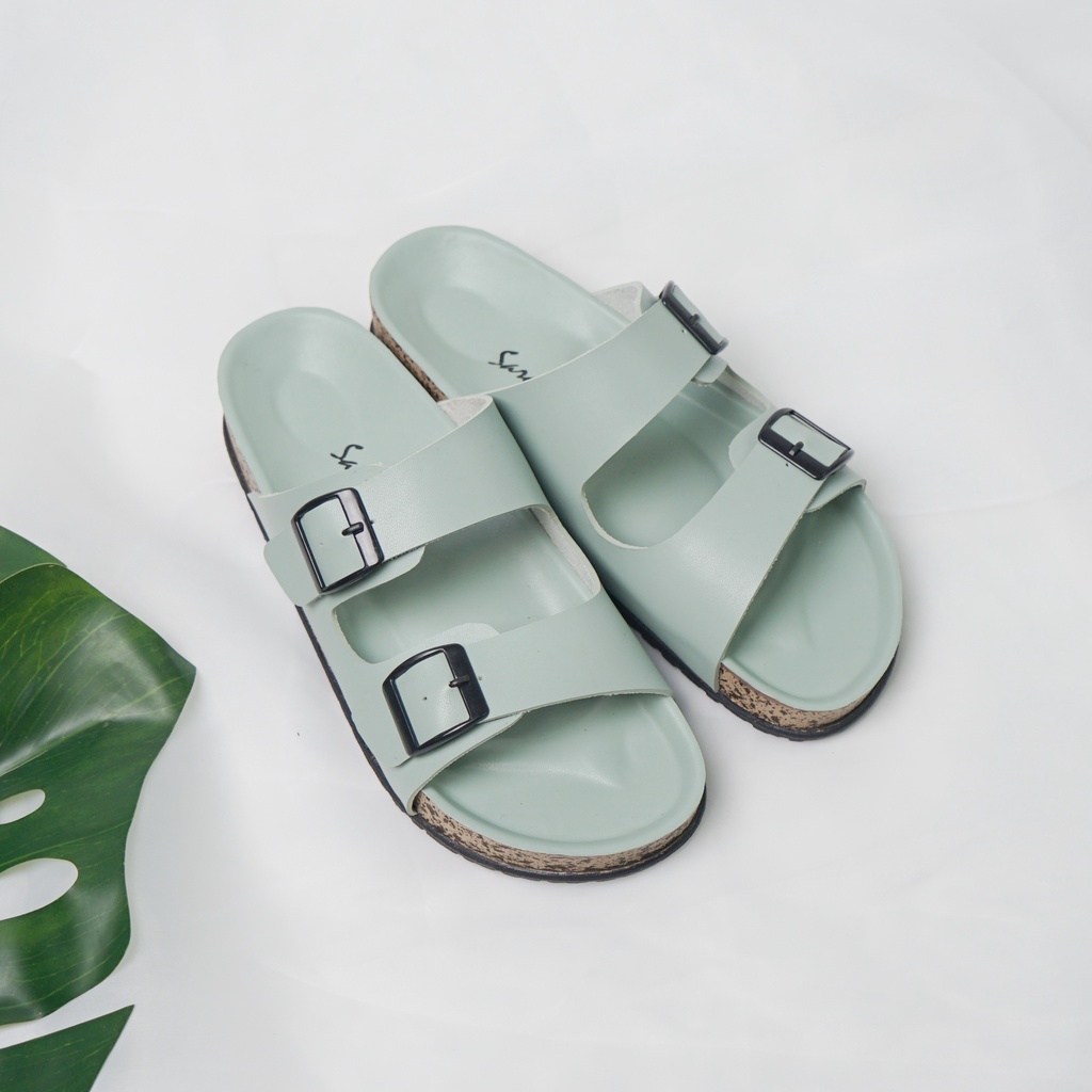 Sara sara JINNY sandal wanita casual sendal slop puyuh kekinian model birken ban dua viral