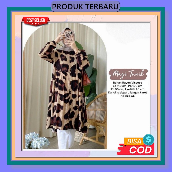 Via Tunik Korean Style L Atasan Baju Muslim Remaja Wanita Tunik Terbaru Murah Kekinian Tunik Dinda 2