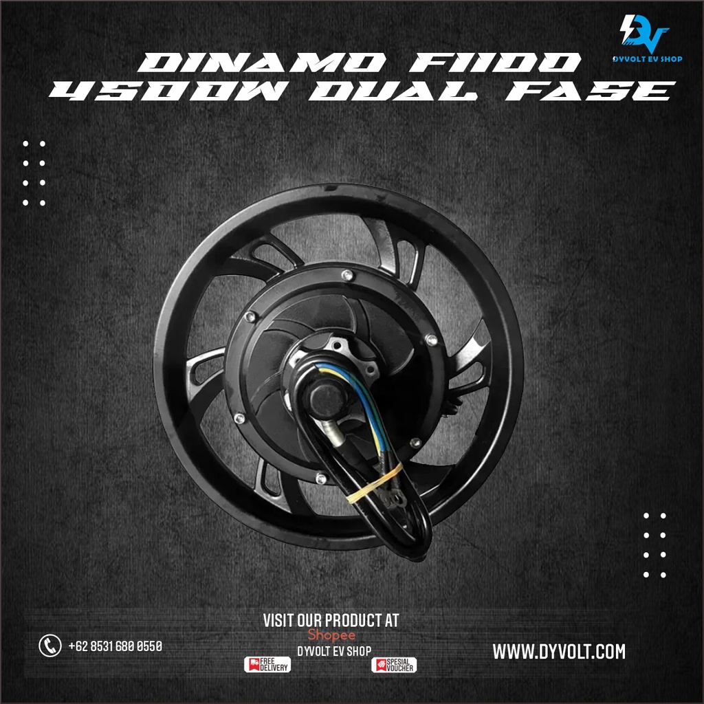 Motor Hub Bldc 4500W Scooter Fiido