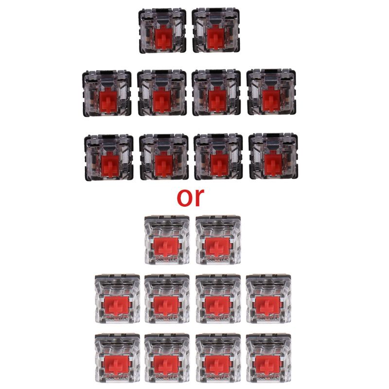 Btsg 10buah Saklar Merah Untuk Cherry MX Keyboard Tester Kit Keyboard Mekanik