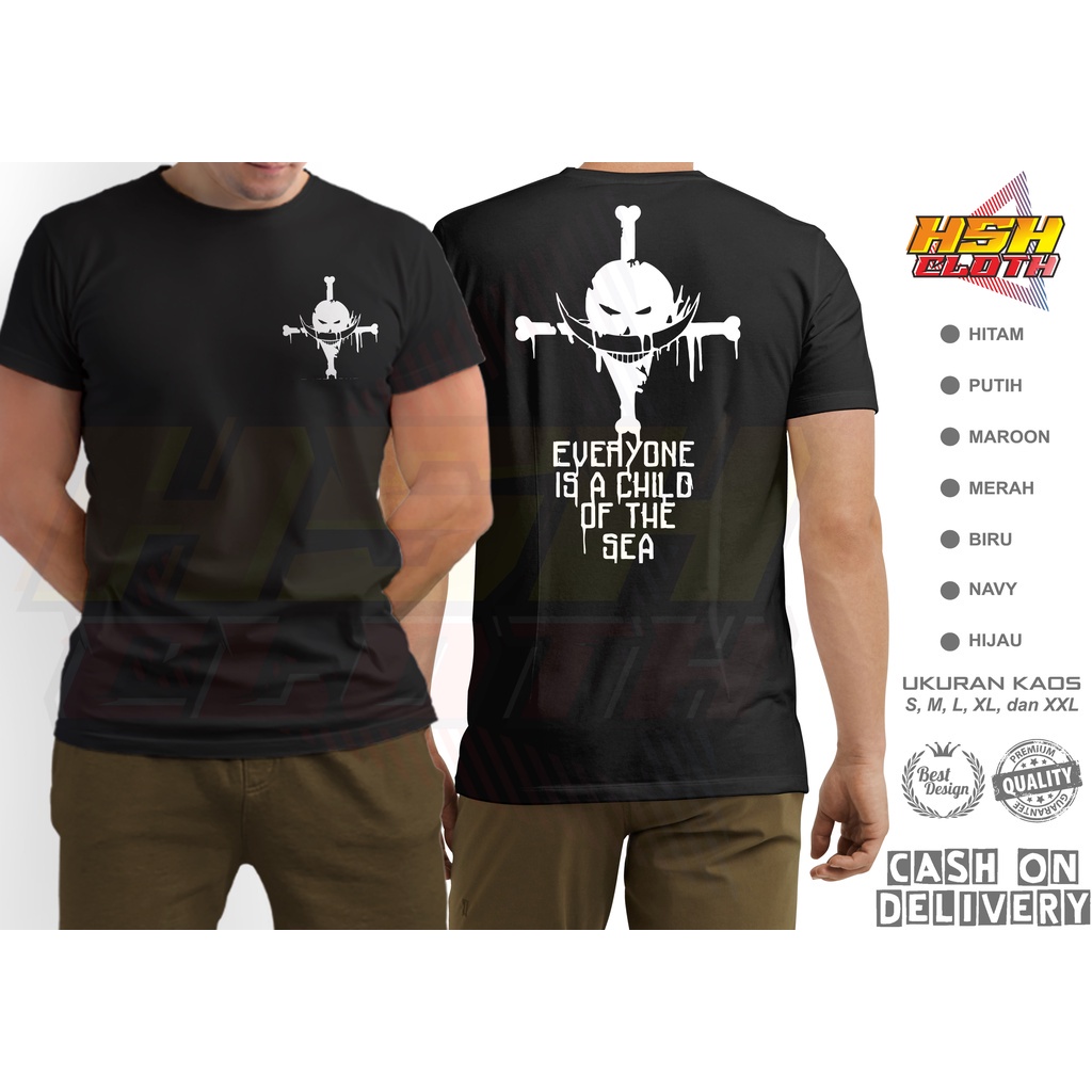 Kaos Baju One Piece Shirohige Logo Kaos Anime Kaos Distro - HSHcloth