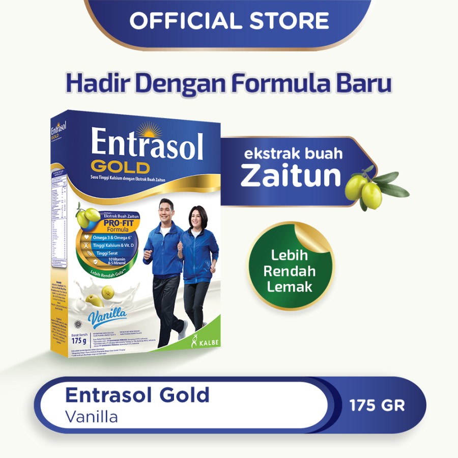 

Entrasol Gold Vanila 175gr Susu Dewasa Tinggi Kalsium