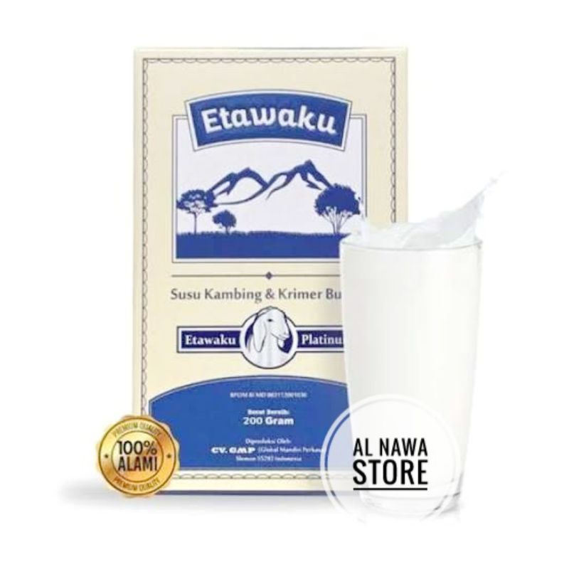 

Susu Etawaku Platinum 200 gr Susu Kambing Premium Masalah Pernafasan Tulang Sendi Daya Tahan Tubuh