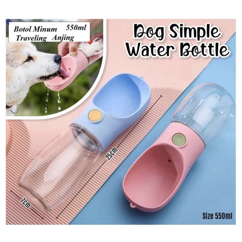 Dog Simple Bottle Water/Botol Minum Anjing Kucing Traveling/Bottle Feeder