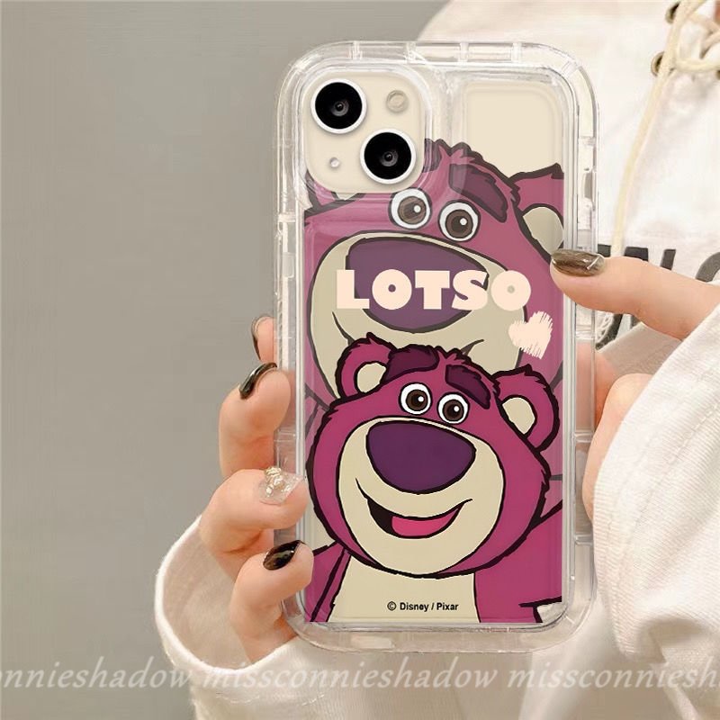 Xiaomi Redmi A1 10A 9T 10 9A 9C NFC Redmi Note10 11 10s 11s 9 Note9 Note11 Note11s Note10s Cute Strawberry Bear Kartun Manyo Couples Case Airbag Shockproof Soft Tpu Penutup Belakang