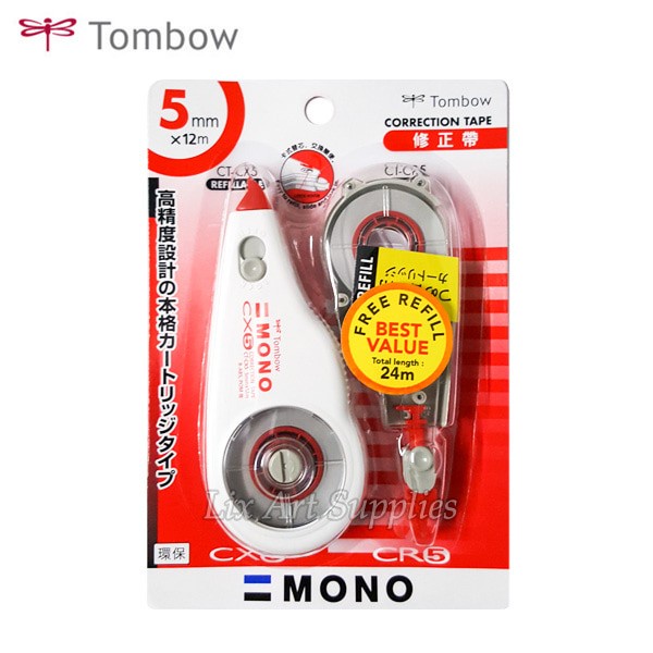 

BISA COD Tombow Mono Correction Tape 5mm x 12m + Free Refill (CT-CX5CR5)