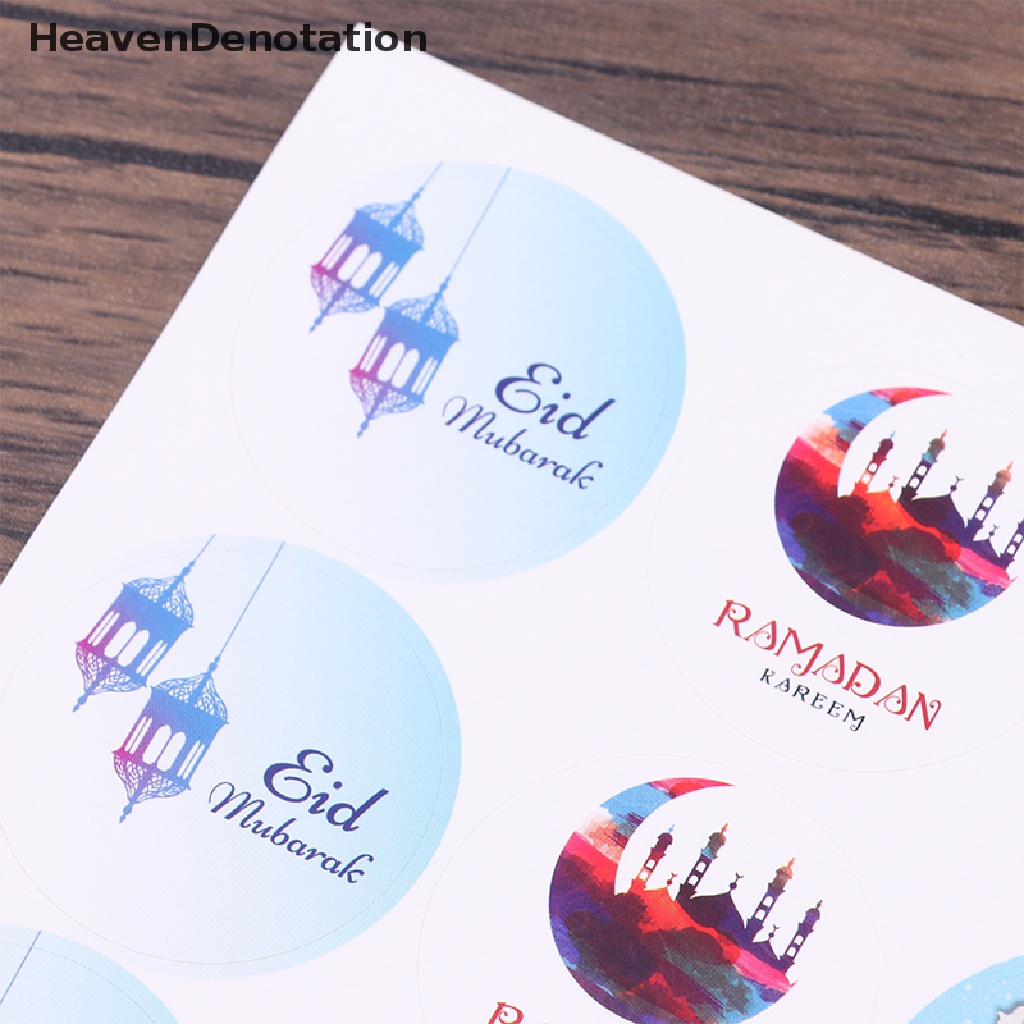 [HeavenDenotation] 10lembar Ramadhan Eid Mubarak Dekorasi Gift Sticker Holiday Segel Stiker HDV