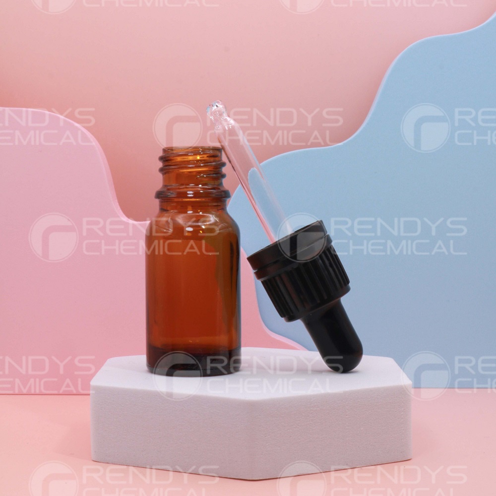 Botol Pipet Kaca COKLAT Tutup Hitam 10ML / Glass Bottle Pipette Amber 10 ML / Dropper Bottle