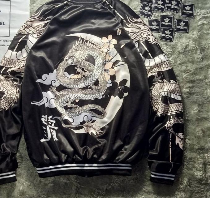 ♂ Termurah COD Jaket Sukajan Memphis Origins Japan Sublime Bordir Varsity Naga Mikaduki Ryujin / Jak