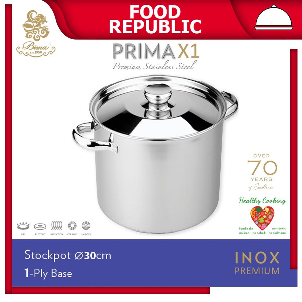 PANCI BIMA PRIMA STOCKPOT 30 CM BP2007330 PANCI BAHAN STAINLESS STEEL