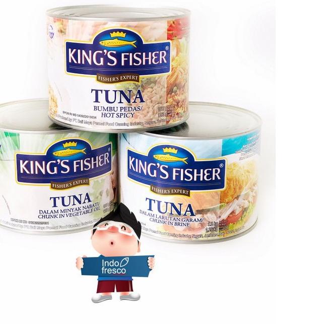 

♥ King's Fisher Tuna In Canned- Daging Tuna Kaleng 1800g ☉
