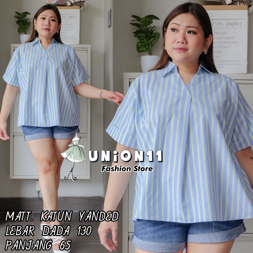 UNION11 - ATASAN JUMBO WANITA LD 130 / BAJU JUMBO WANITA / BAJU KERJA WANITA BIGSIZE / BLOUSE JUMBO WANITA / ATASAN JUMBO XXXL WANITA RYU