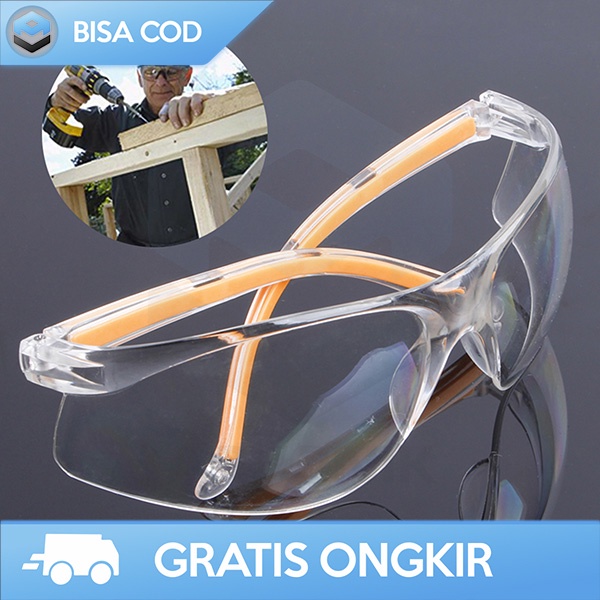 KACAMATA PELINDUNG KERJA KACAMATA GERINDA LABORATORY TRANSPARAN LE979