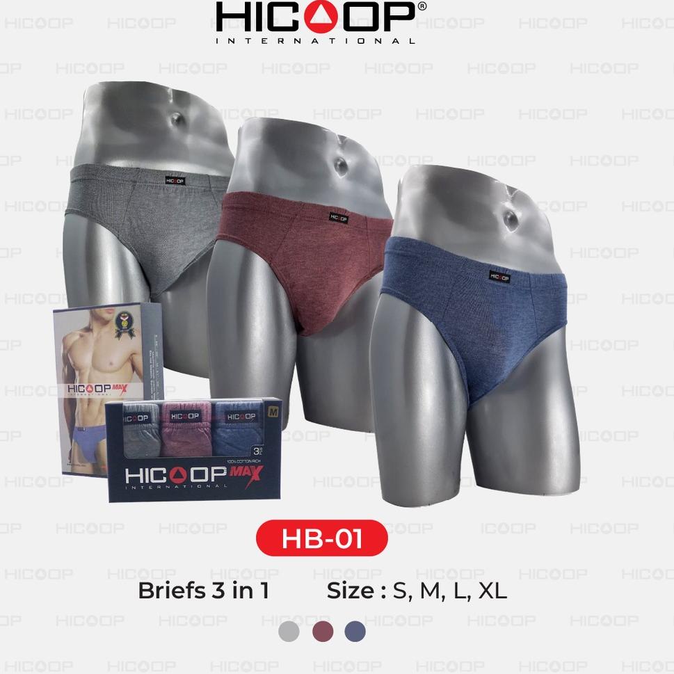STOK TERBARU Celana Dalam Brief Adem Pria Hicoop HB-01