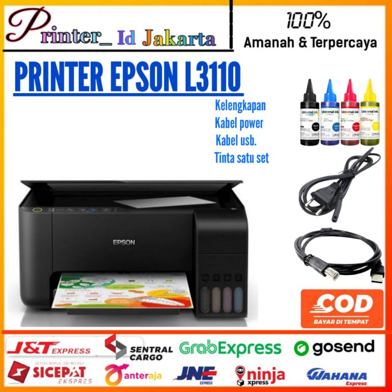Printer Epson L3110 Print Scan Copy Second Siap Pakai