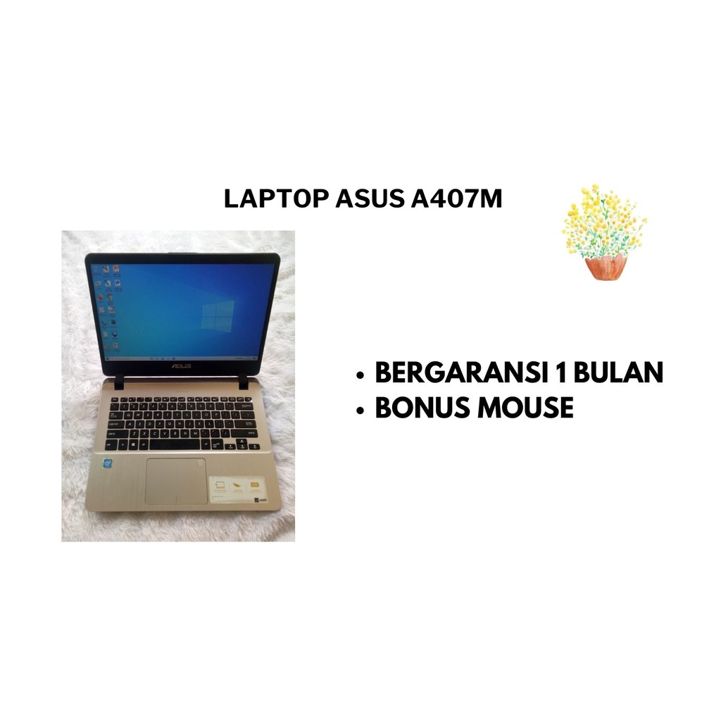 LAPTOP ASUS A407M,LAPTOP BEKAS BERKUALITAS,LAPTOP SECOND MURAH,LAPTOP VIVOBOOK BEKAS,LAPTOP BEKAS LI