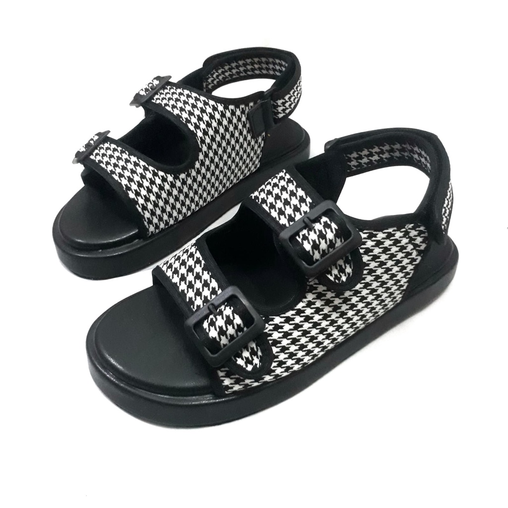 Jukasih - Sandal Wanita Eliana houndstooth RD-03 PROMO DISKON 51%