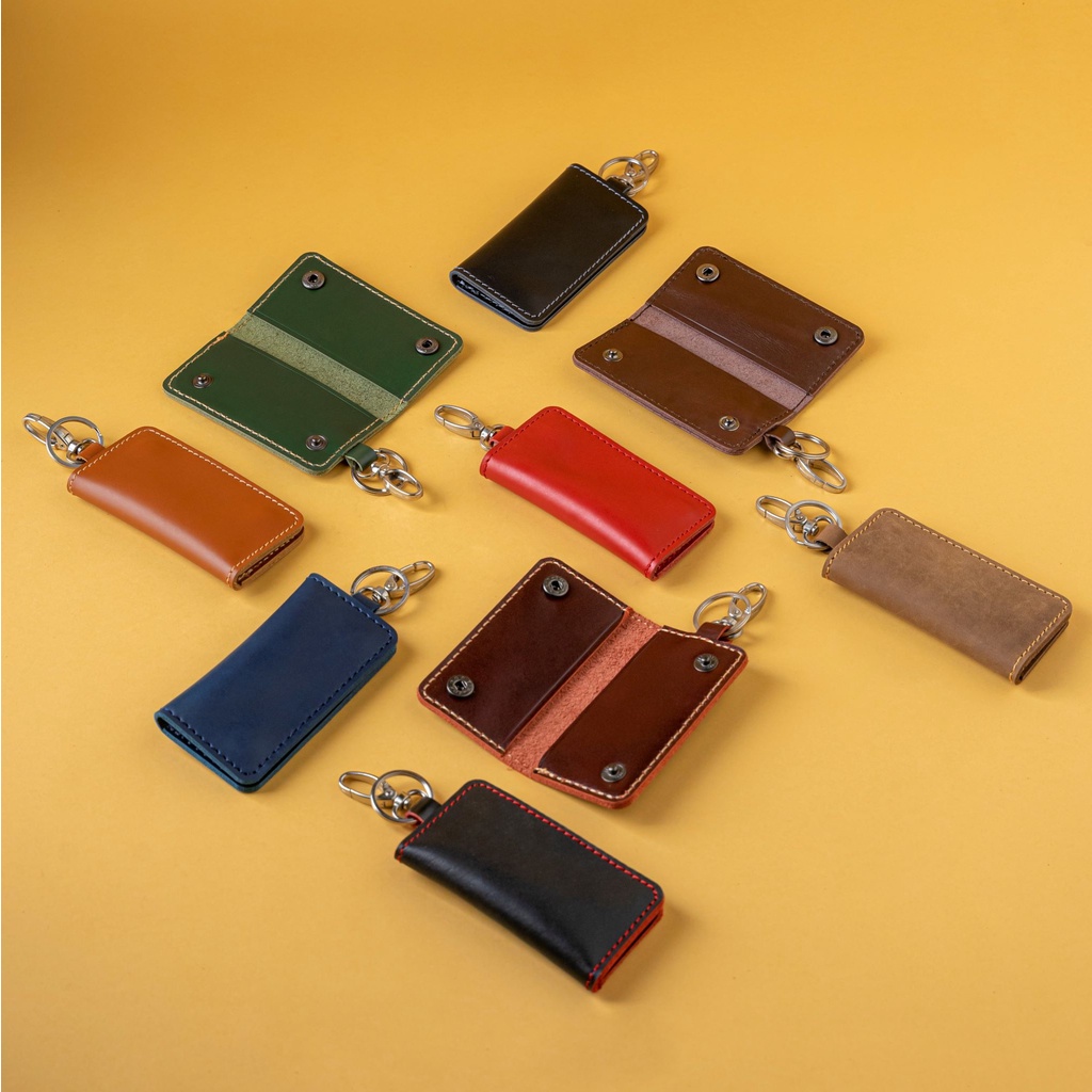 Dompet STNK Kulit Asli - Gantungan Kunci Mobil Motor Model Lipat Buku