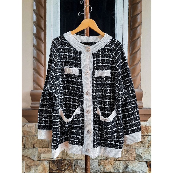 CARDIGAN RAJUT TWEED PREMIUM