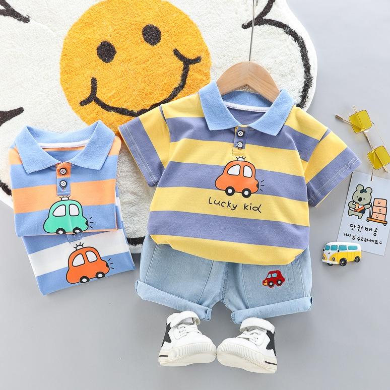 W85 HappyOliver SET WANGKI KIDS CAR SALUR 2023 EBV Setelan Kaos Anak Bayi Laki-laki Pendek 6bulan - 