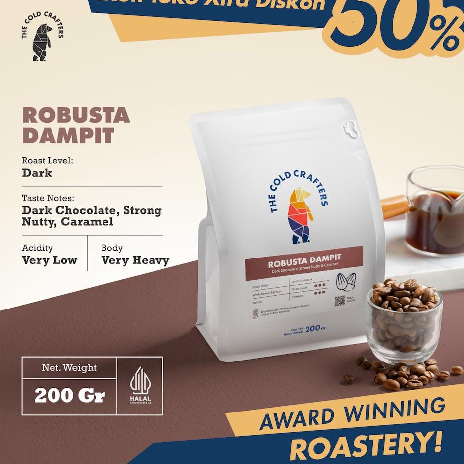 

☆ The Cold Crafters - Robusta Dampit Biji Kopi Roasted Beans - BIJI KOPI 100gr/250gr/1kg ➢