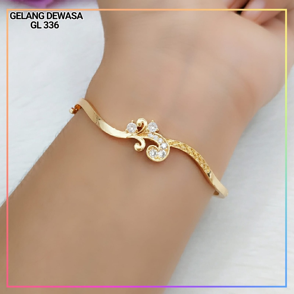 Gelang xuping gelang dewasa bangle daun perhiasan lapis emas GL 336