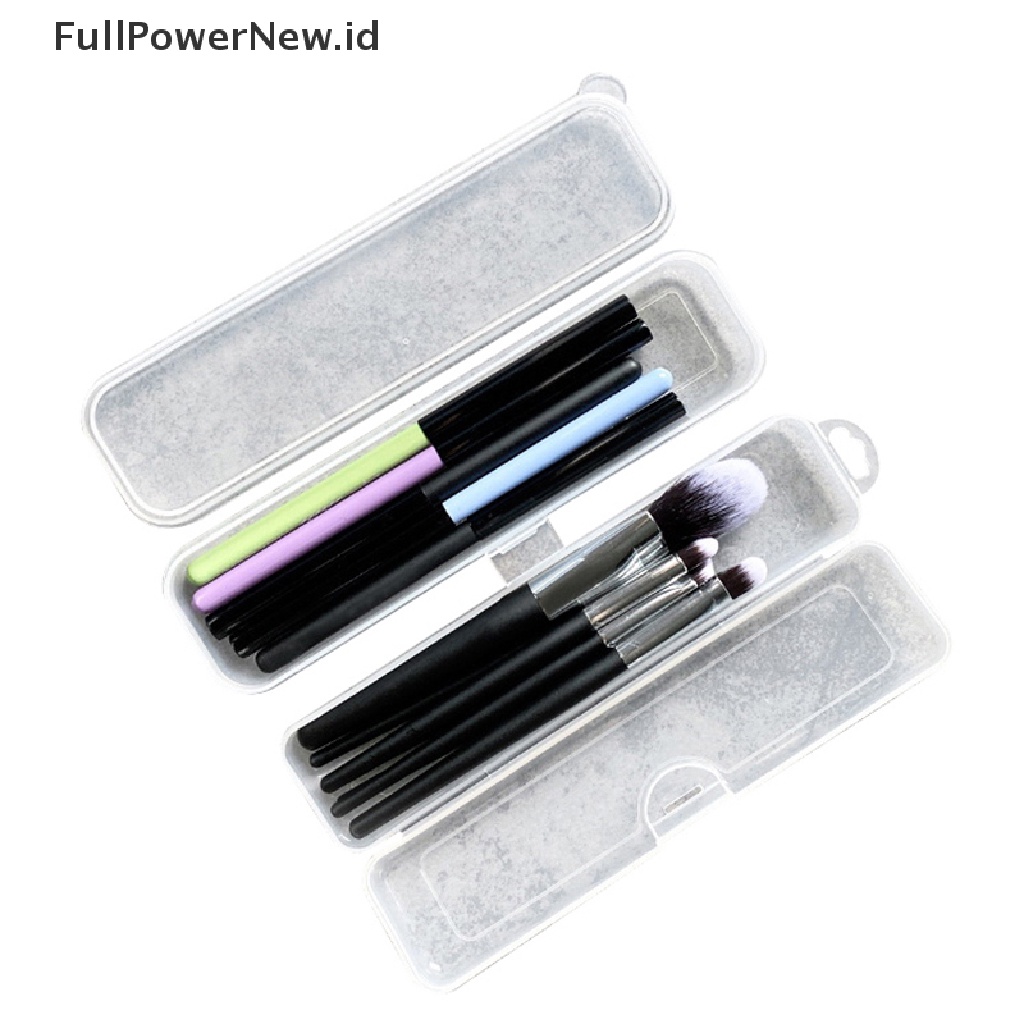 Power 1Pc Kotak Penyimpanan Transparan Plastik Persegi Panjang Kuku Berlian Imitasi Brush Case ID