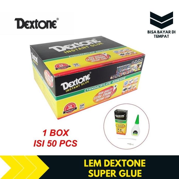 

Lem Dextone Super Power Glue Cyanoacrylate Adhesive 1 Dus 50 Botol