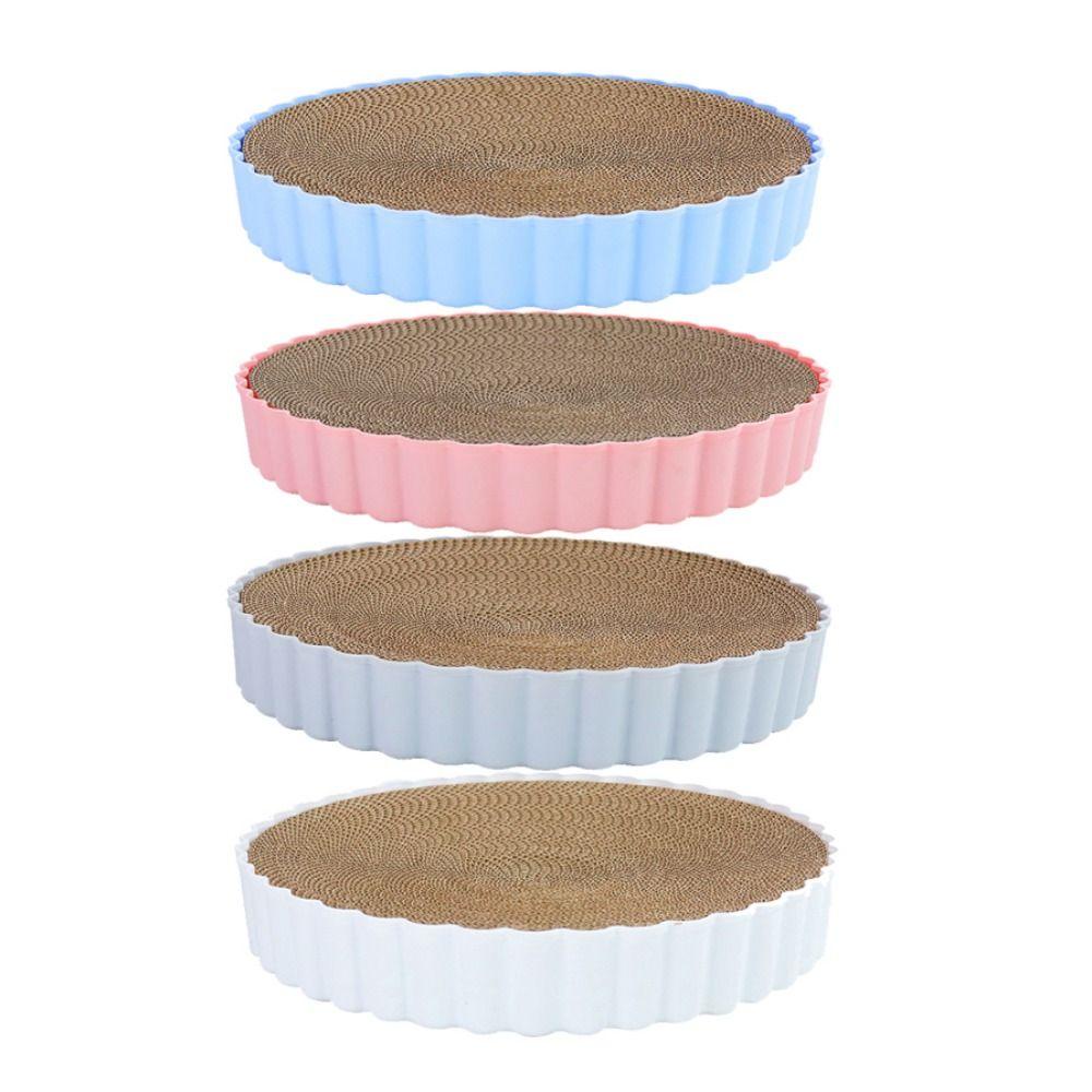 【 ELEGANT 】 Cat Scratcher Pad 1PC 32 / 39CM Corrugated Paper Interactive Bite resistance Wear-resisting Cats Scratching Board