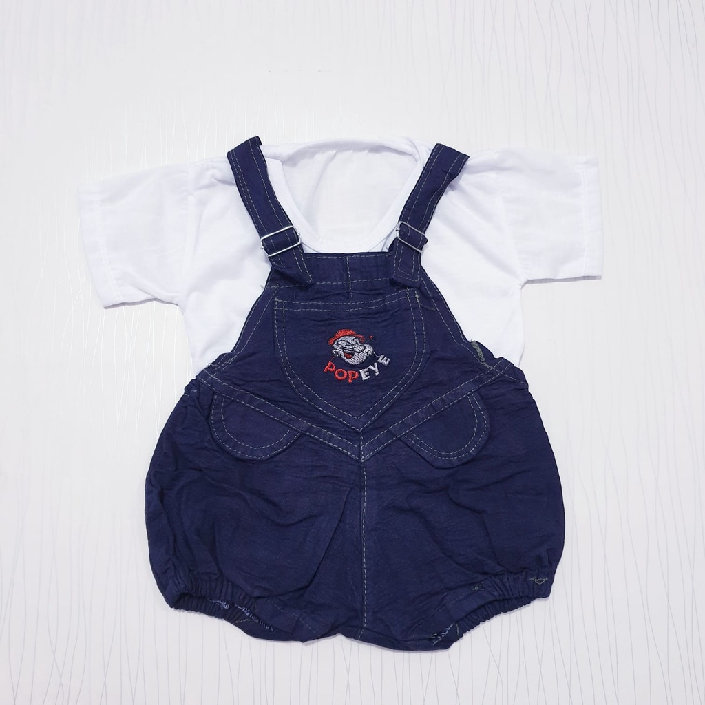 Setelan Kodok Jeans Bayi / Jumper Bayi 0-12 Bulan Baby Alicia