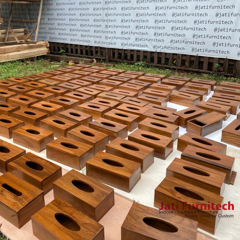 tempat tisu kayu jati - kotak tisu jati - full kayu jati