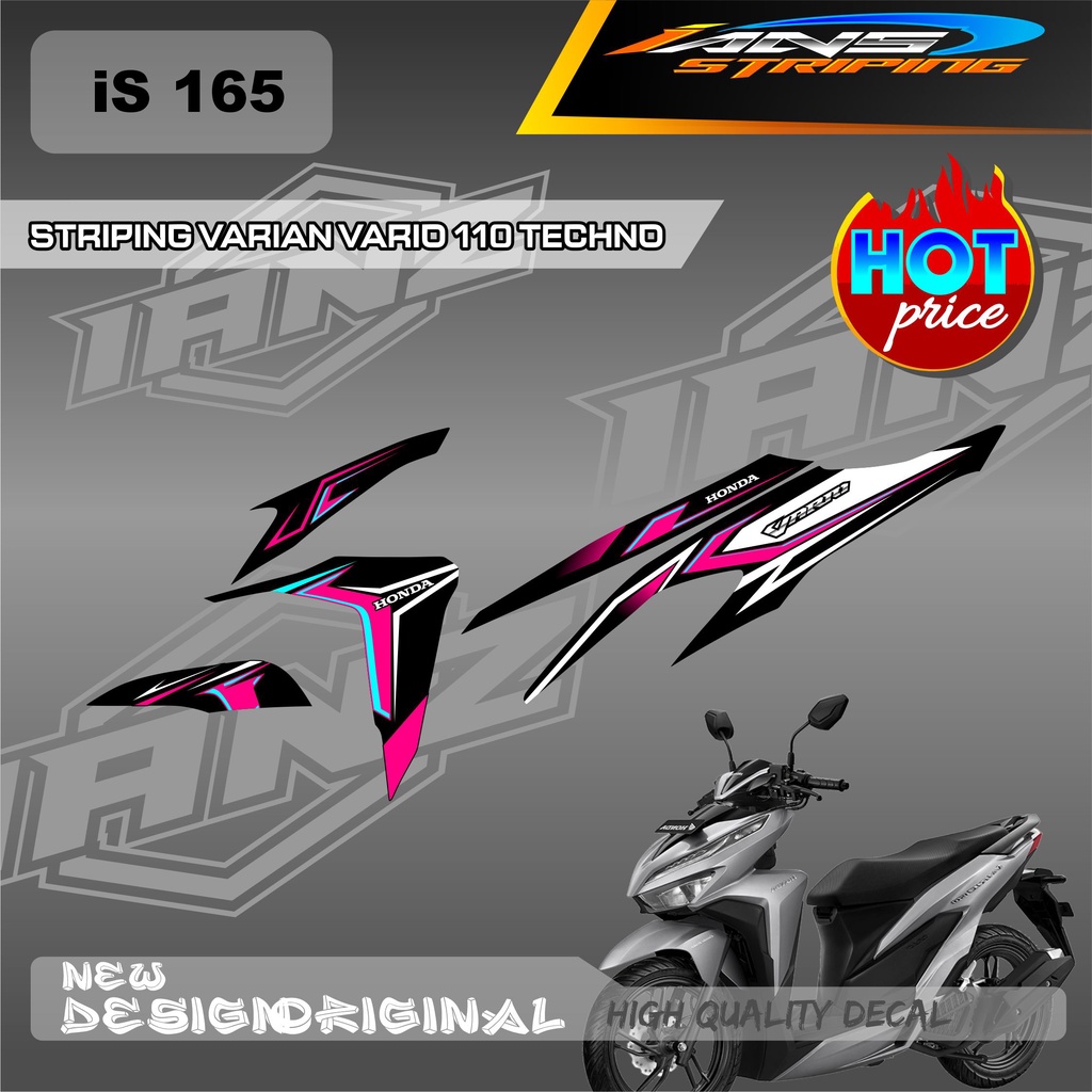 DECAL VARIO TECHNO 100cc OLD CUSTOM VARIASI BODY RACING / STIKER DECAK VARIO 110cc / DECAL STIKER KERETA HONDA VARIO 110cc OLD IS165