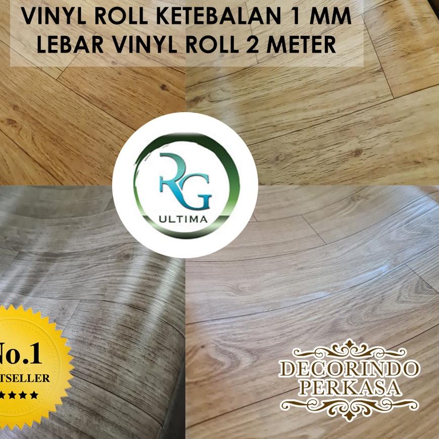 ✮ Karpet Vinyl Roll 1 mm RG Ultima Harga Per Meter Lari Lantai Vinyl Motif Kayu ➭