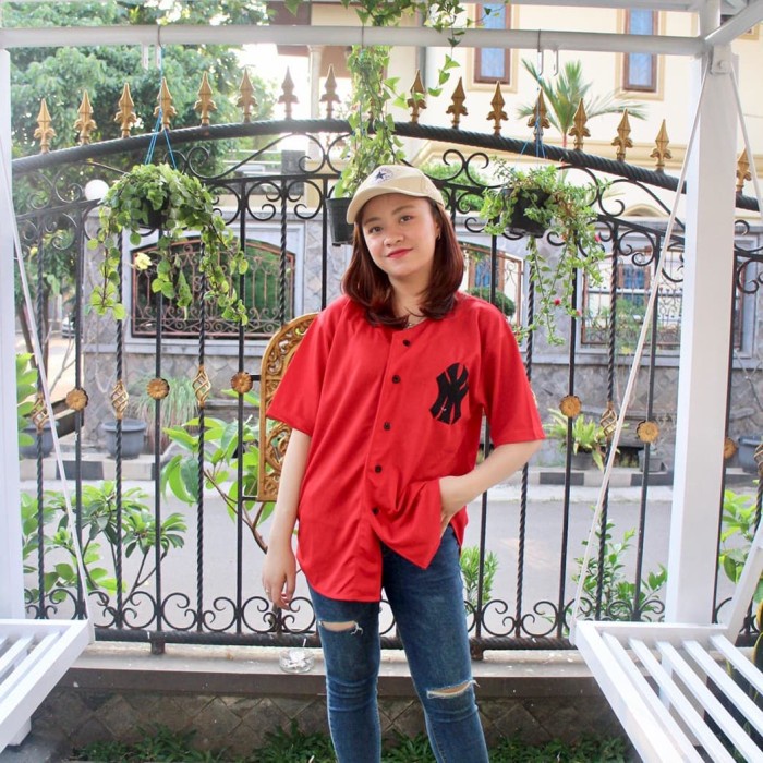 Bisa COD Jersey baseball baju baseball Pria Wanita 42 Original Asli