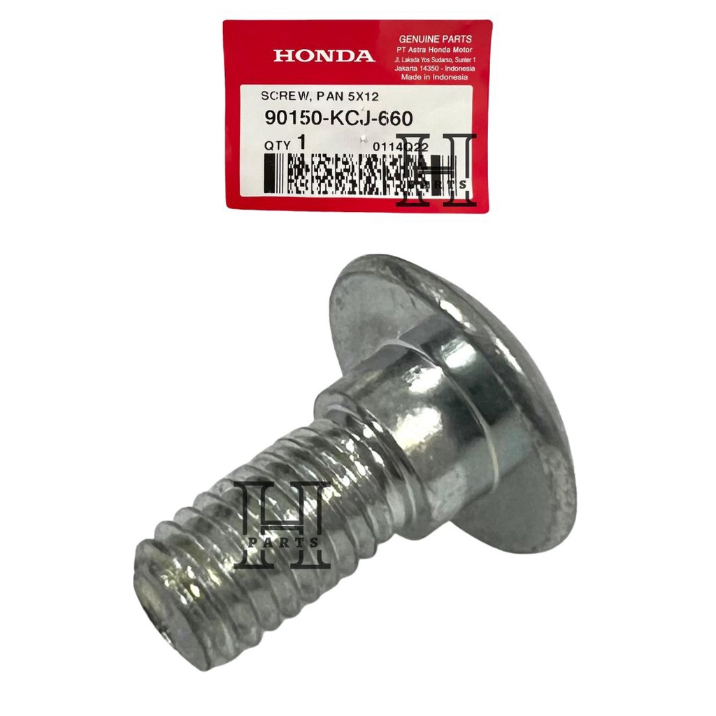 BAUT MUR BATOK LAMPU SCREW PAN 5X12 CB150 VERZA 150 90150-KCJ-660 ASLI ORIGINAL AHM HGP HONDA