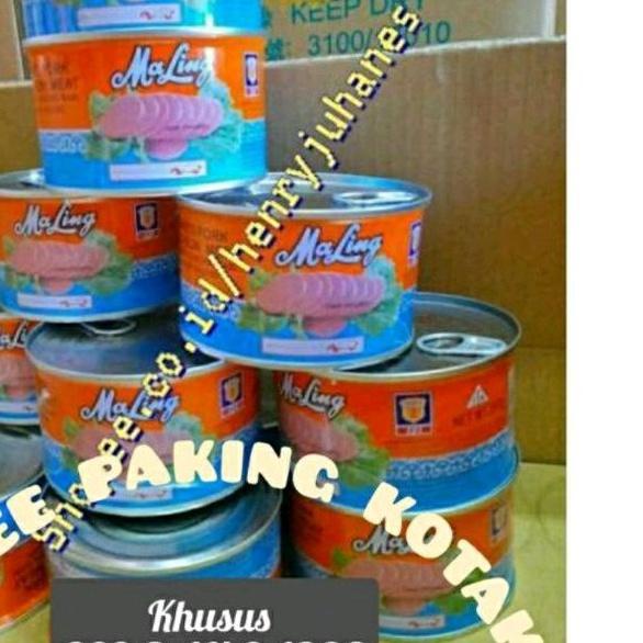 

♖ 397 MALING TTS CANNED HAM PORK LUNCHEON MEAT / maling babi / daging babi kaleng ukuran kaleng besar ℮