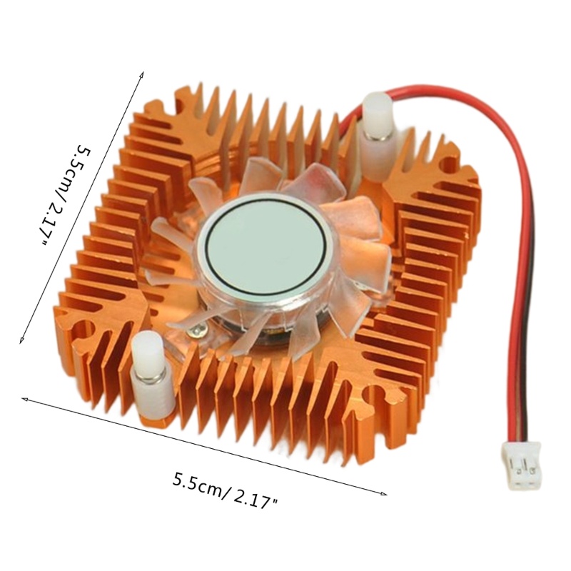 Btsg CPU Grafis Heatsink IC Chip Pendingin Dengan Kipas 12V Radiator Cooler Heat Sink Untuk 3W 5W 10W Chip Elektronik IC Compu