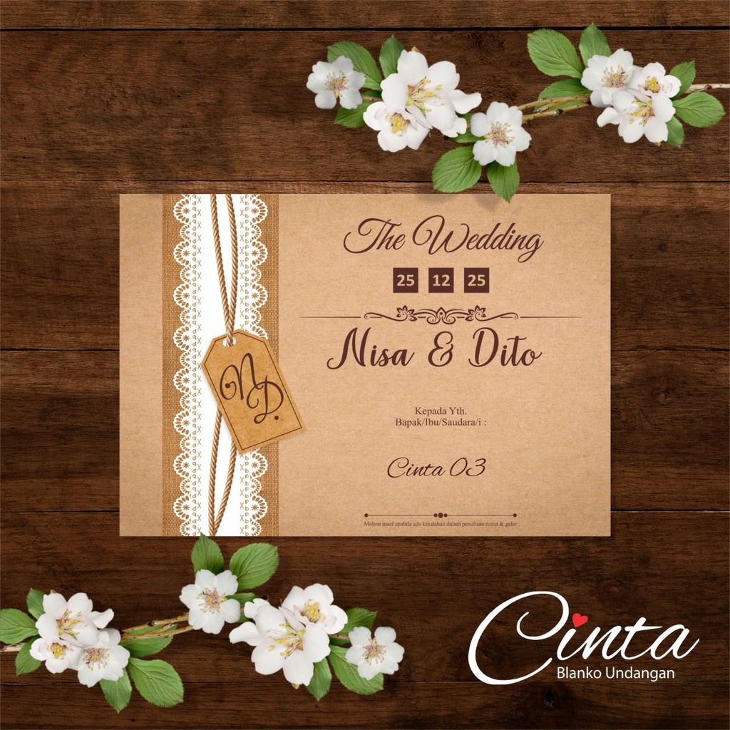 Undangan Cetak Cinta 03