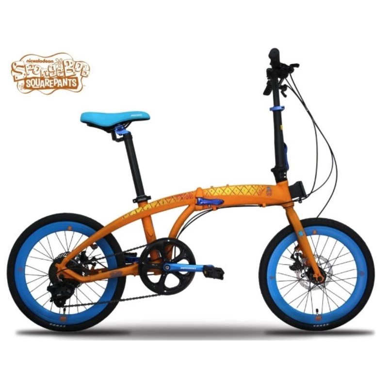 Sepeda Lipat MAXIMO Spongebob CYCLO TX7 3.0 ukuran 16 inch