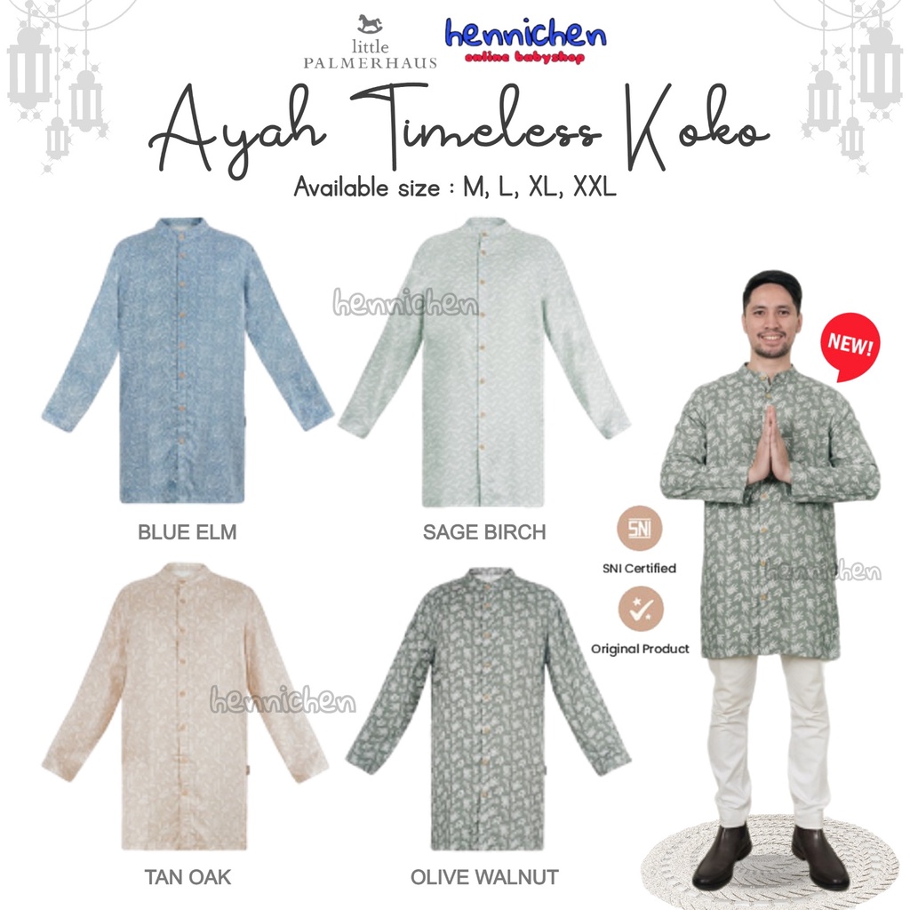 PROMO 7.7 PROMO BAJU LEBARAN LITTLE PALMERHAUS CLASSIC DAD / AYAH TIMELESS KOKO BAJU MUSLIM EDISI LEBARAN BAJU LEBARAN BAJU KOKO DEWASA PANJANG S M L XL