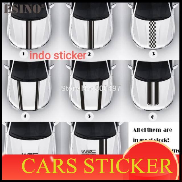 Stiker kap mobil Agya Ayla jazz Avanza Ertiga cutting sticker kap mobil universal