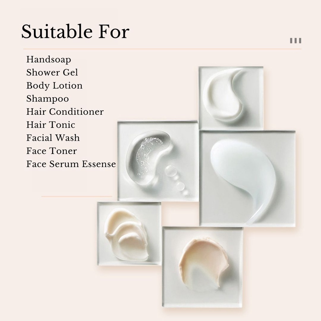 KOKOMI Botol Sabun Aesthetic AKEMI Botol Refill Sabun Cair 300ml Dapat Stiker Label Botol Refillable