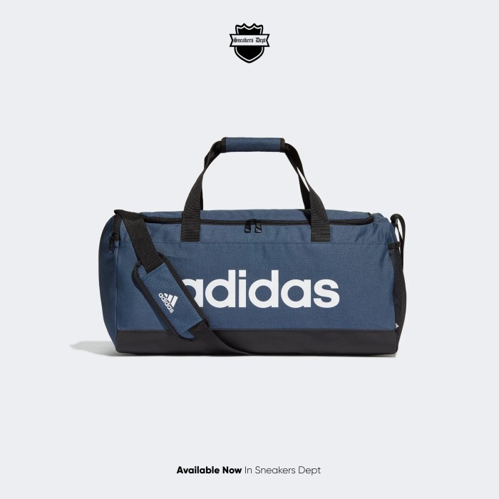 Tas Gym Pria ADIDAS LINEAR DUFFLE BAG M CREW NAVY ORIGINAL