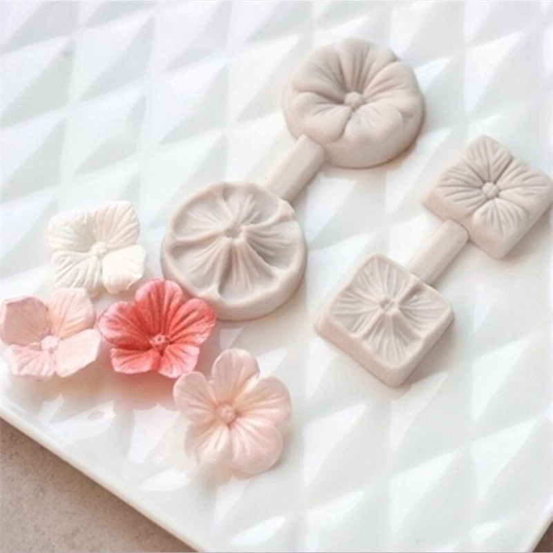Cetakan Fondant Kue / Cokelat Bentuk Kelopak Bunga 3d Bahan Silikon Untuk Dekorasi Dapur