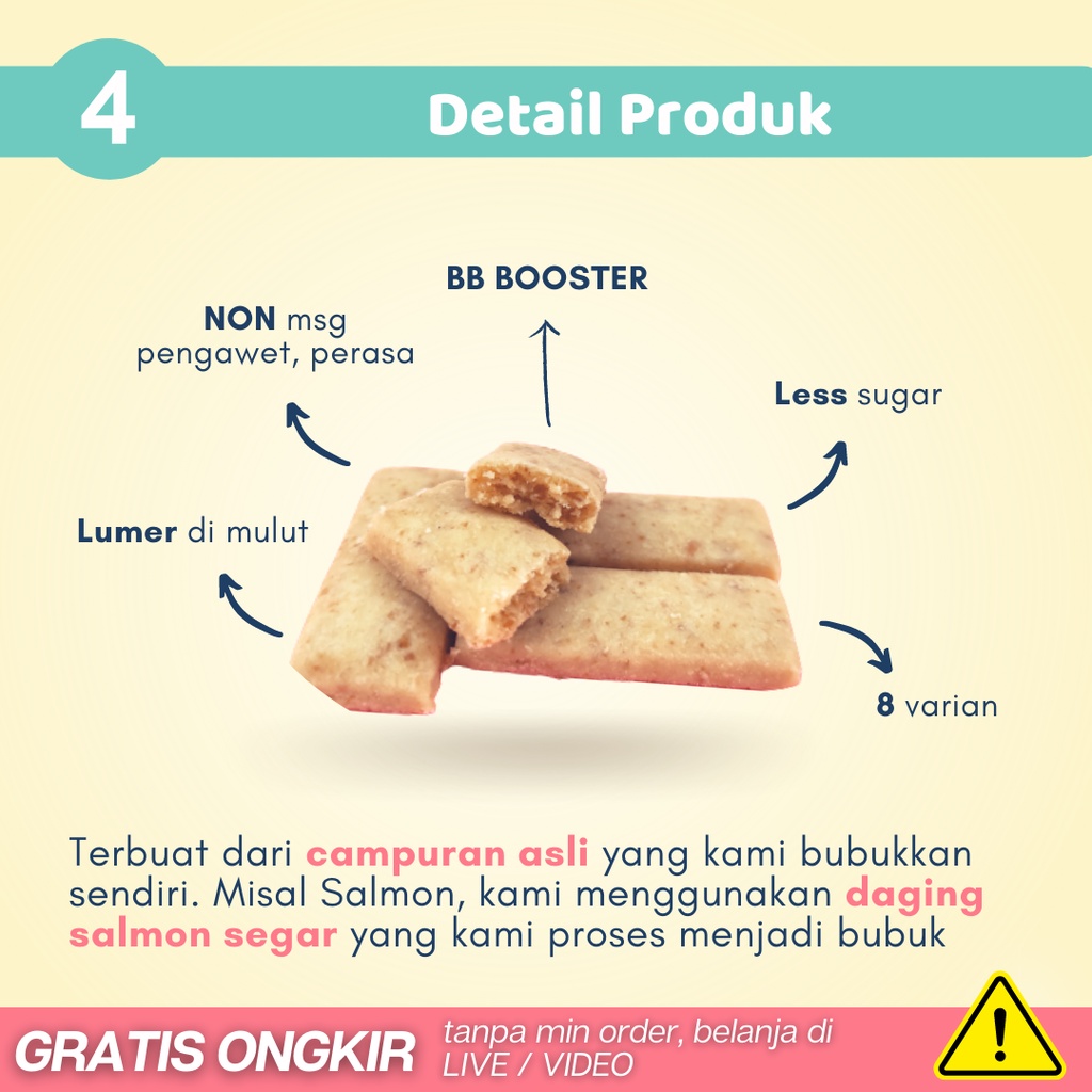 [A1] Snack Cemilan Biskuit Bayi Makanan Camilan Bayi Anak Mpasi Baby 6 Bulan 8 Bulan 1 Tahun Organik Sehat Bebites